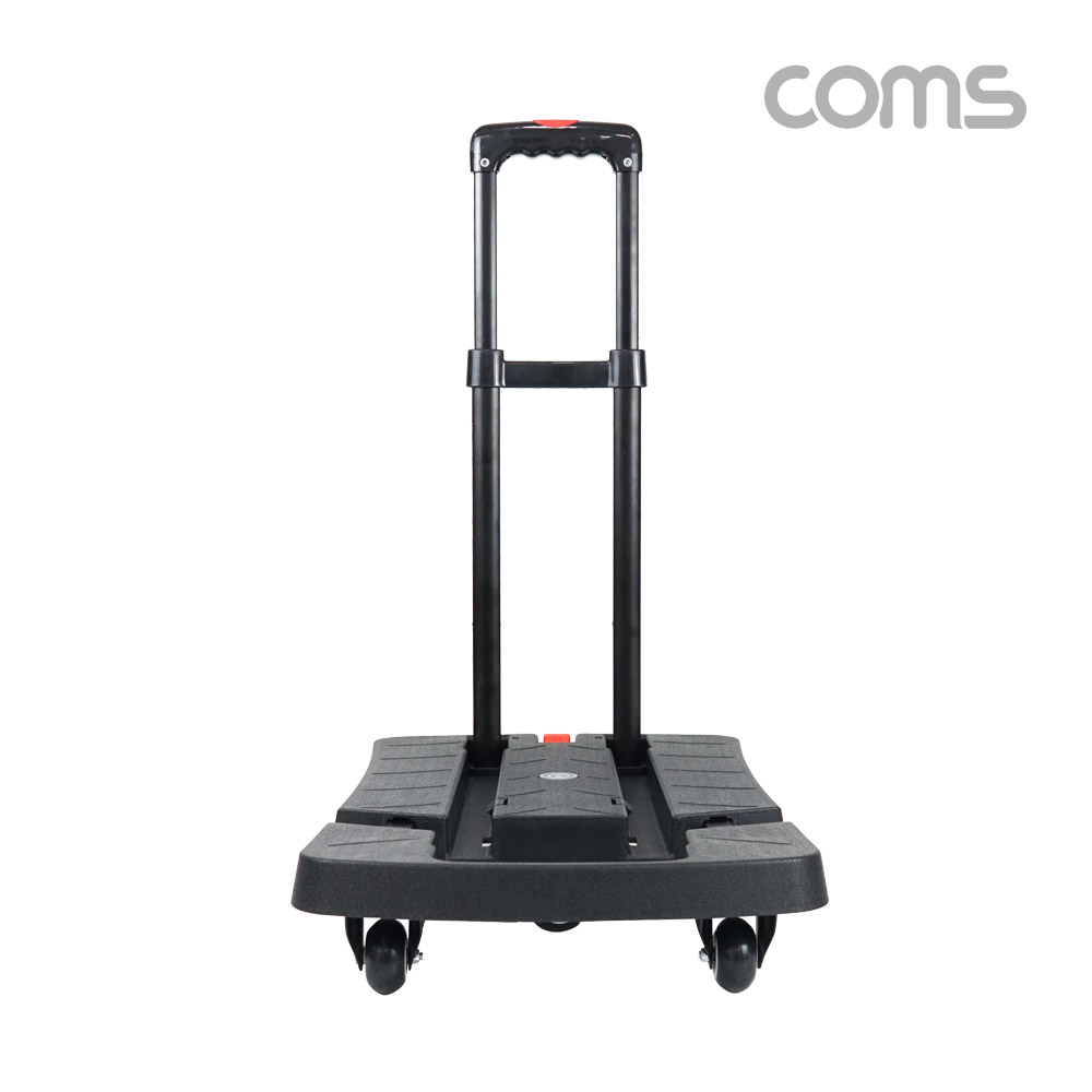 Coms 접이식 핸디 캐리어, 물류 쇼핑 카트, 다용도, 폴딩, 5륜 바퀴, 3단 조절 높이, 바닥 확장, 최대 100KG 하중