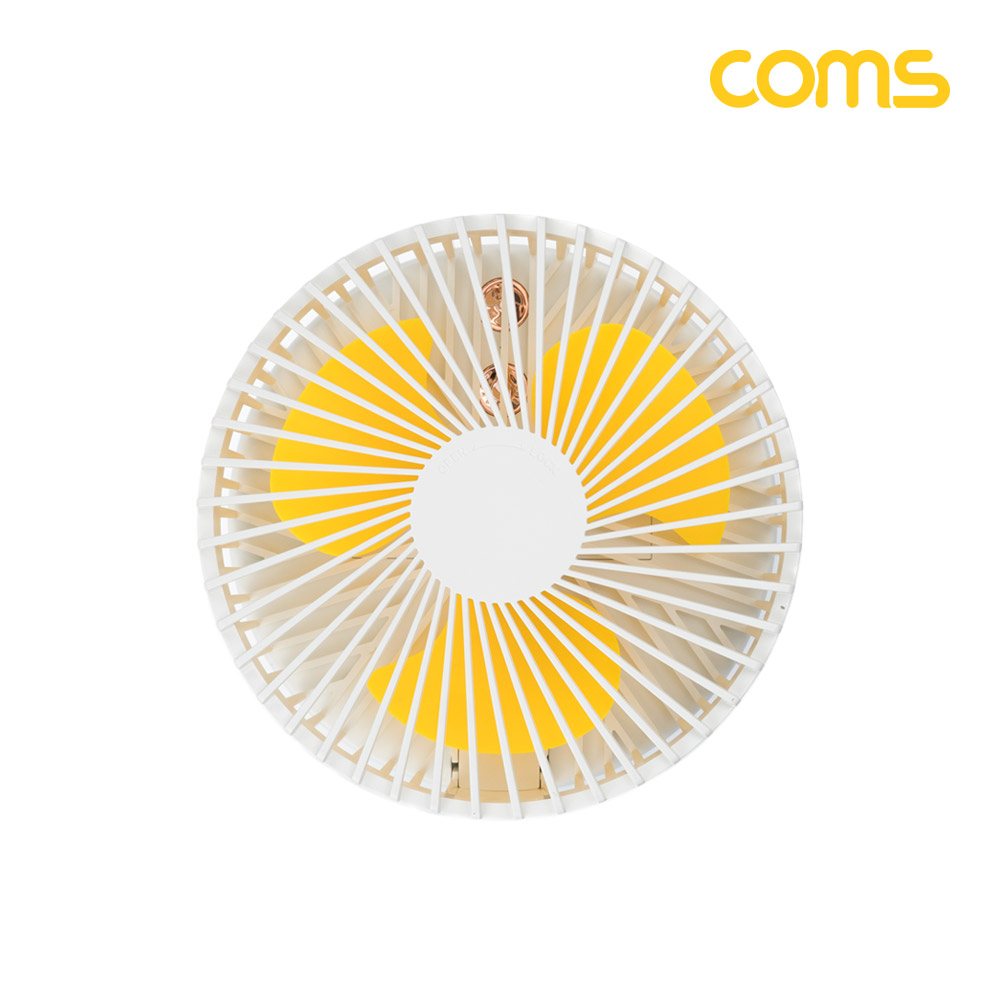 Coms 메이크업 거울 LED 램프 선풍기, 탁상용, 라이트, 스탠드, 탁상형, 가정용, 사무용, 18650 배터리 포함, 저소음