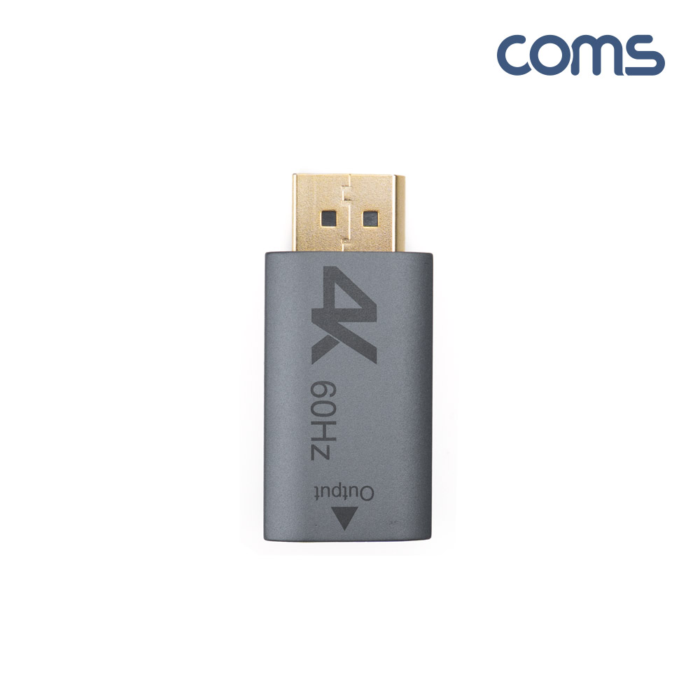 Coms 디스플레이 포트 컨버터, 4K@60Hz, DP(M)/HDMI(F), DisplayPort, 젠더