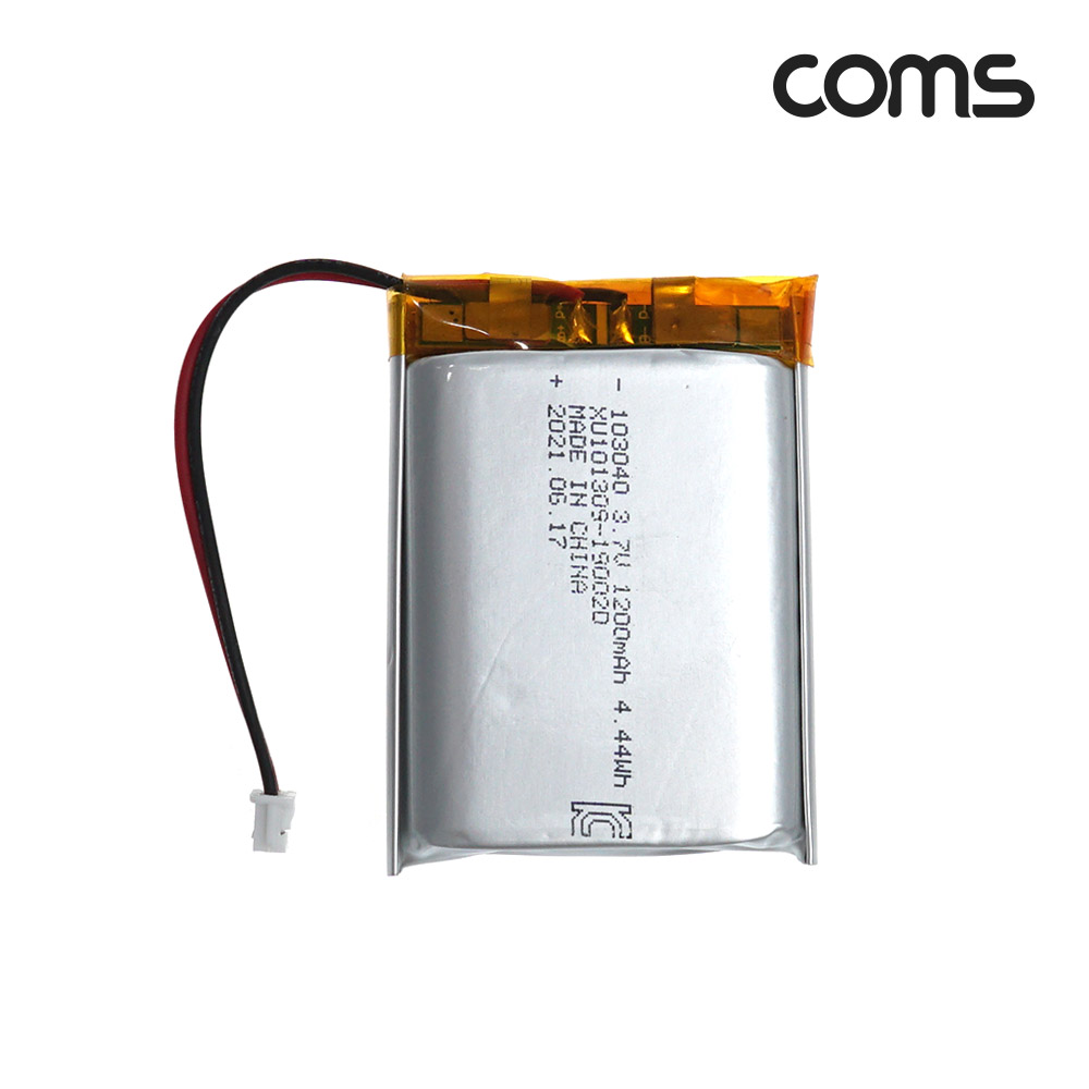 Coms 103040 충전지 배터리 리튬폴리머 3.7V 1200mAh
