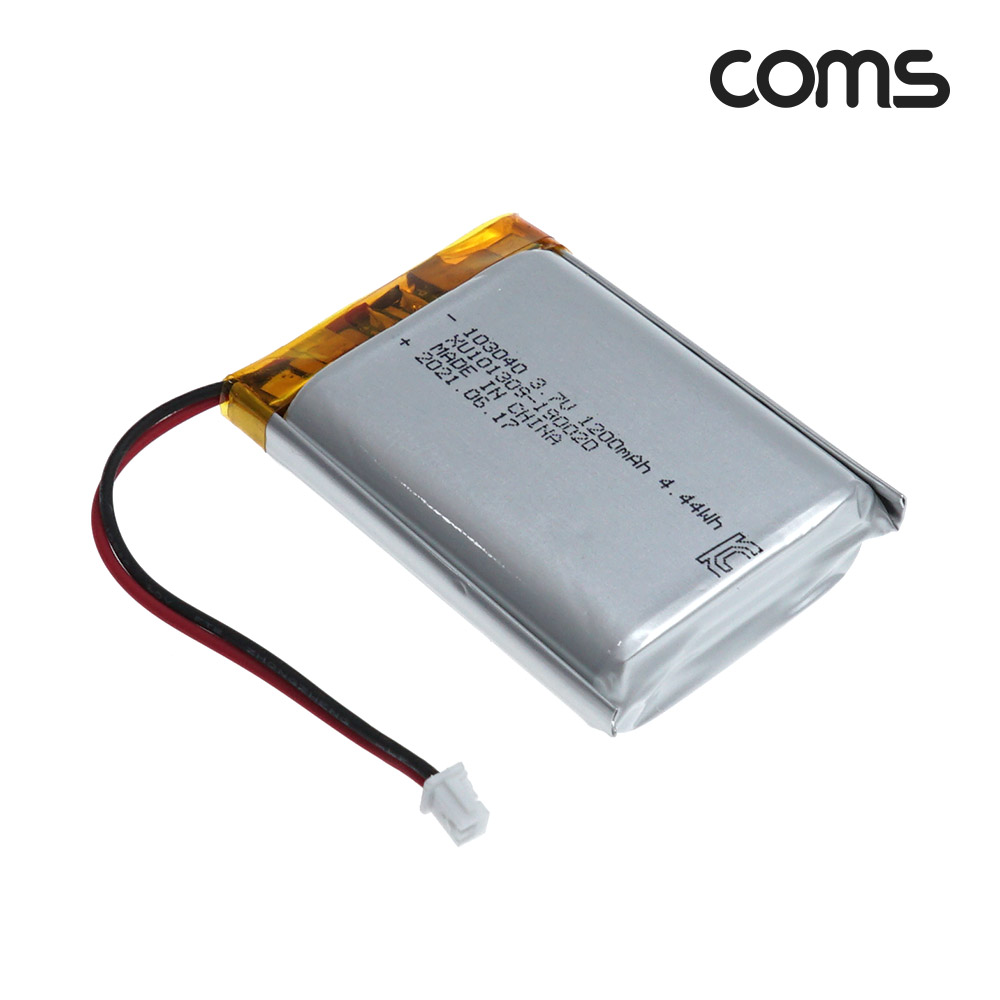 Coms 103040 충전지 배터리 리튬폴리머 3.7V 1200mAh