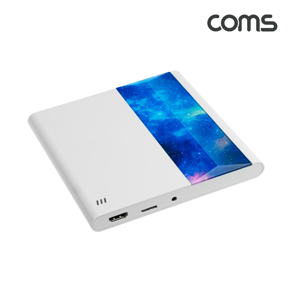 Coms 2 in 1 DVD 플레이어 겸용 외장형 ODD, CD&DVD RW(Read/Writer), USB 3.0, 휴대용, DVD-ROM, CD-ROM, TV연결, PC/노트북 연결