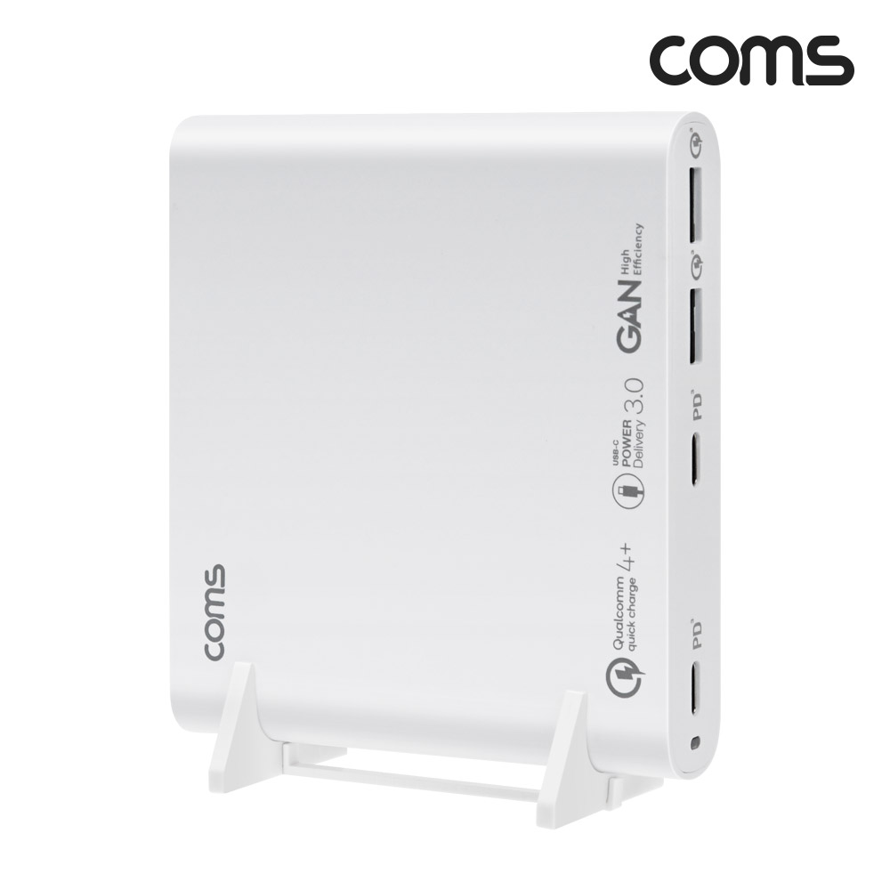 Coms 120W 4포트 GaN 고속 충전기 USB-C PD3.0 QC4.0+ C타입 to C타입 케이블 E-marker 100W 5A