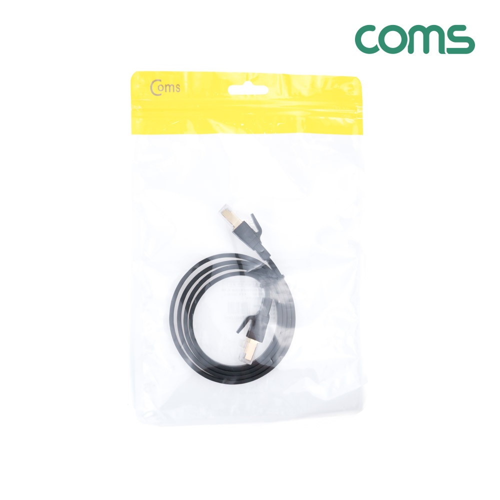 Coms 랜케이블(Direct/플랫/Cat 8) 1M / 기가비트 / LAN / 40Gbps / 24AWG / 랜선 / RJ45 / 8P8C
