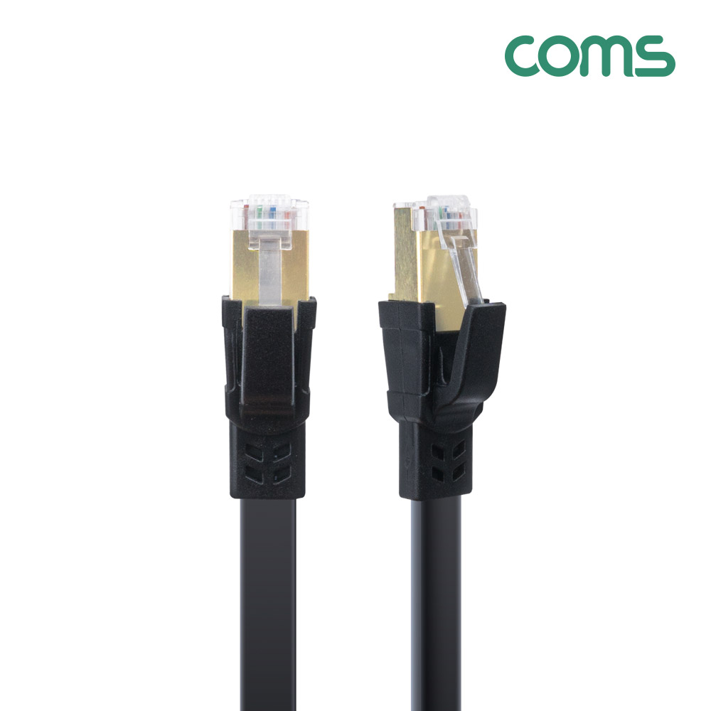 Coms 랜케이블(Direct/플랫/Cat 8) 2M / 기가비트 / LAN / 40Gbps / 24AWG / 랜선 / RJ45 / 8P8C