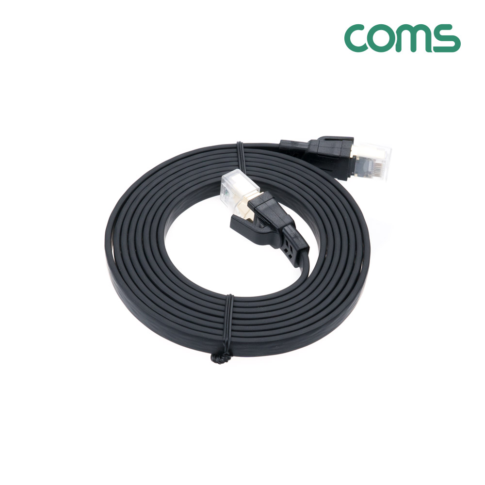 Coms 랜케이블(Direct/플랫/Cat 8) 2M / 기가비트 / LAN / 40Gbps / 24AWG / 랜선 / RJ45 / 8P8C
