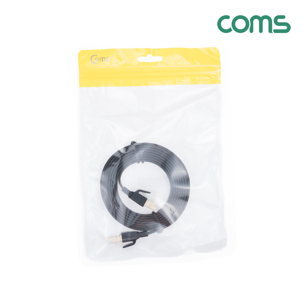 Coms 랜케이블(Direct/플랫/Cat 8) 2M / 기가비트 / LAN / 40Gbps / 24AWG / 랜선 / RJ45 / 8P8C