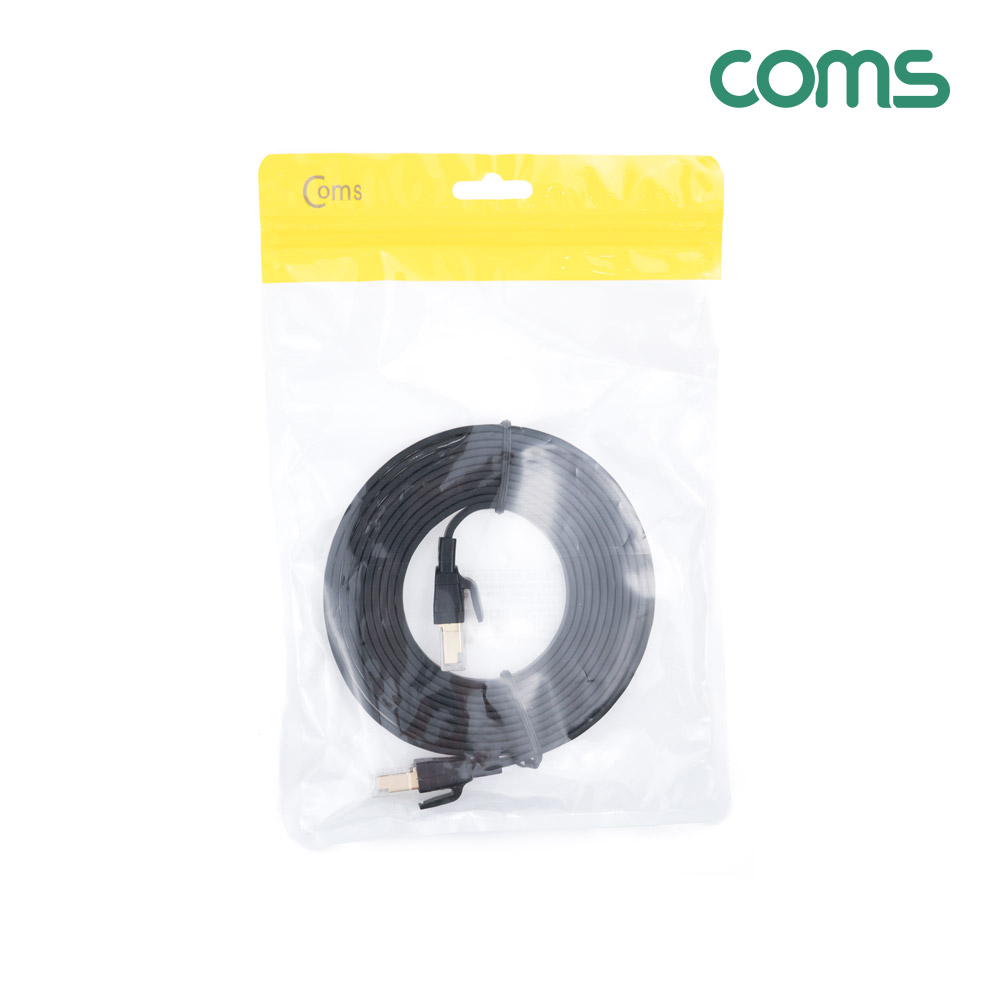 Coms 랜케이블(Direct/플랫/Cat 8) 3M / 기가비트 / LAN / 40Gbps / 24AWG / 랜선 / RJ45 / 8P8C