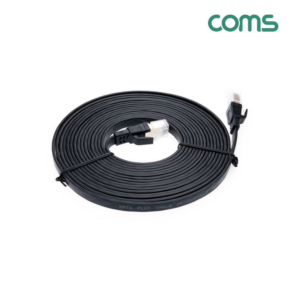 Coms 랜케이블(Direct/플랫/Cat 8) 5M / 기가비트 / LAN / 40Gbps / 24AWG / 랜선 / RJ45 / 8P8C