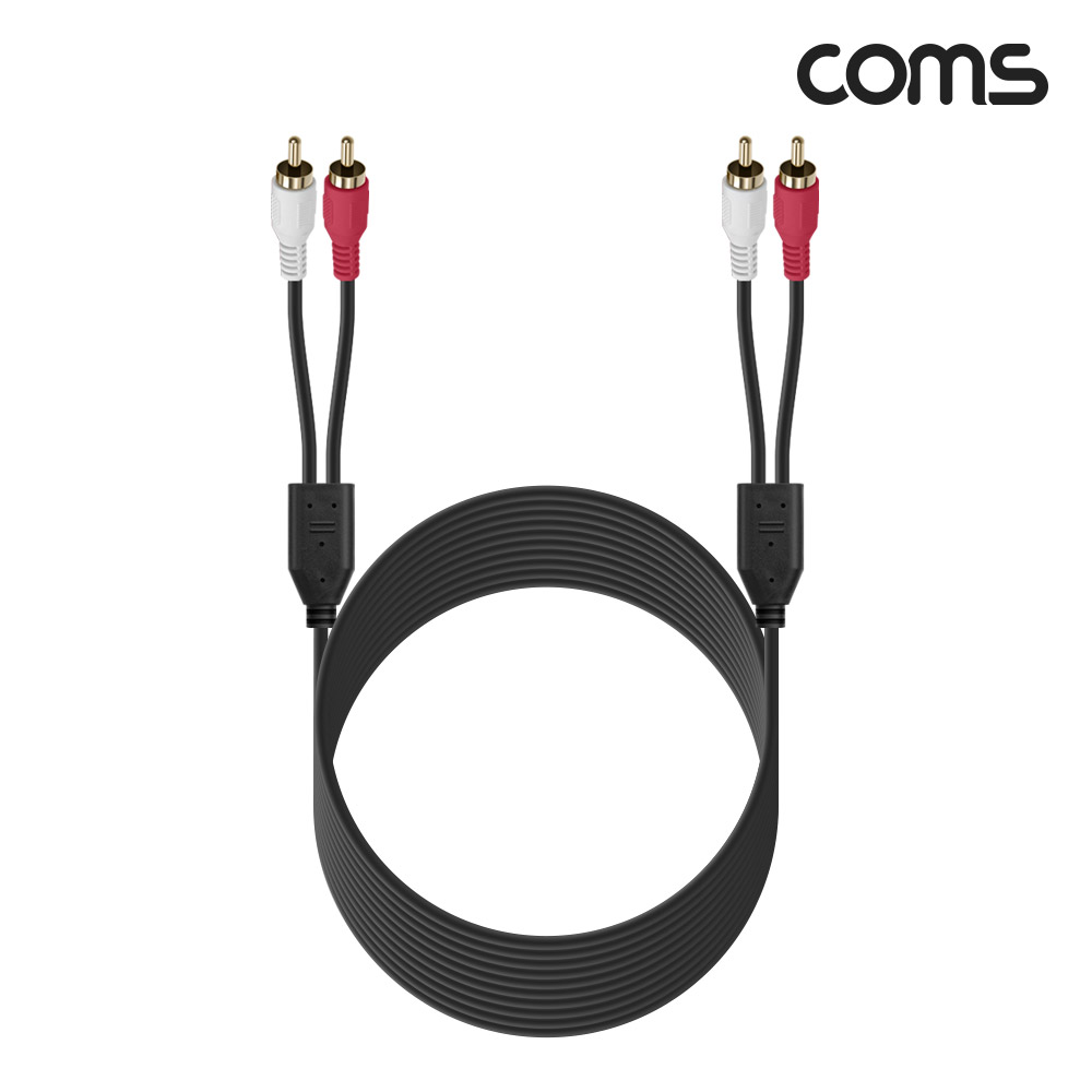 Coms RCA 2선 케이블 10m, 2RCA M to M
