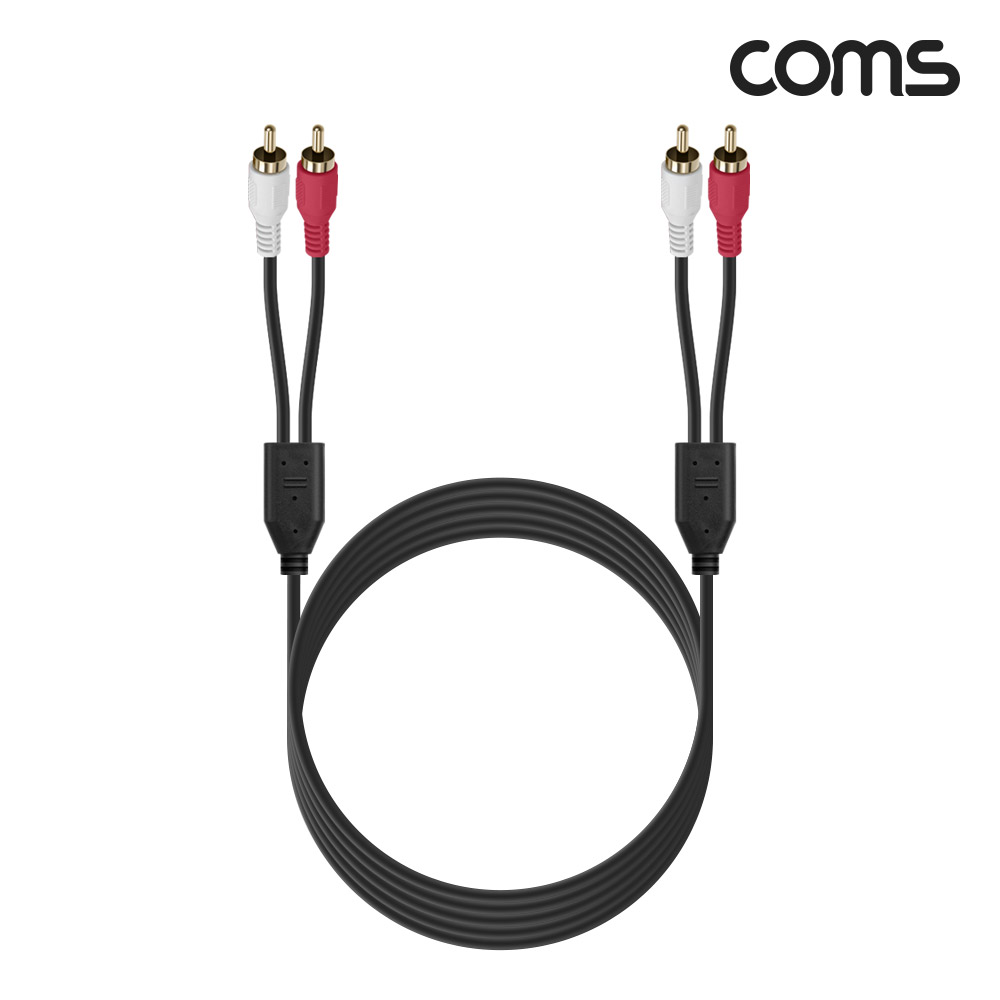 Coms RCA 2선 케이블 5m, 2RCA M to M