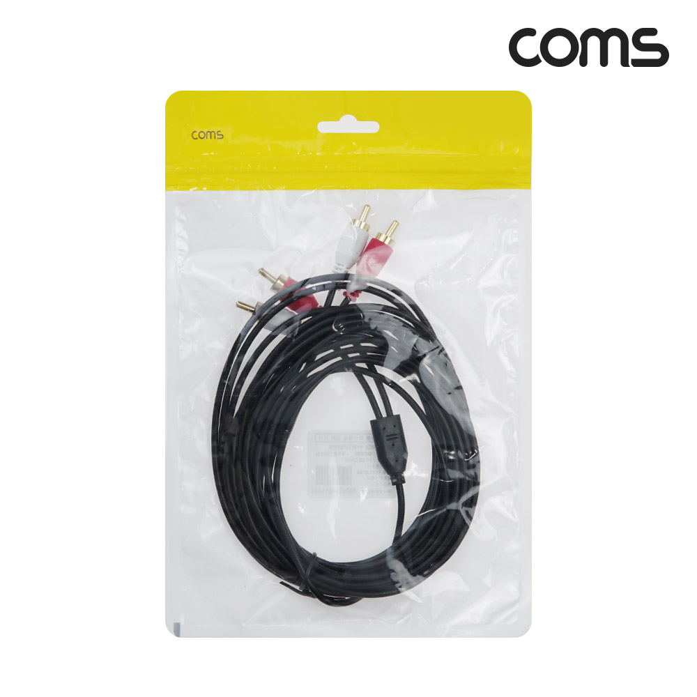 Coms RCA 2선 케이블 5m, 2RCA M to M