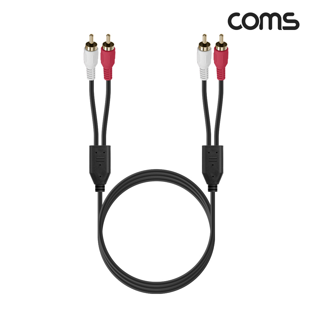 Coms RCA 2선 케이블 1m, 2RCA M to M