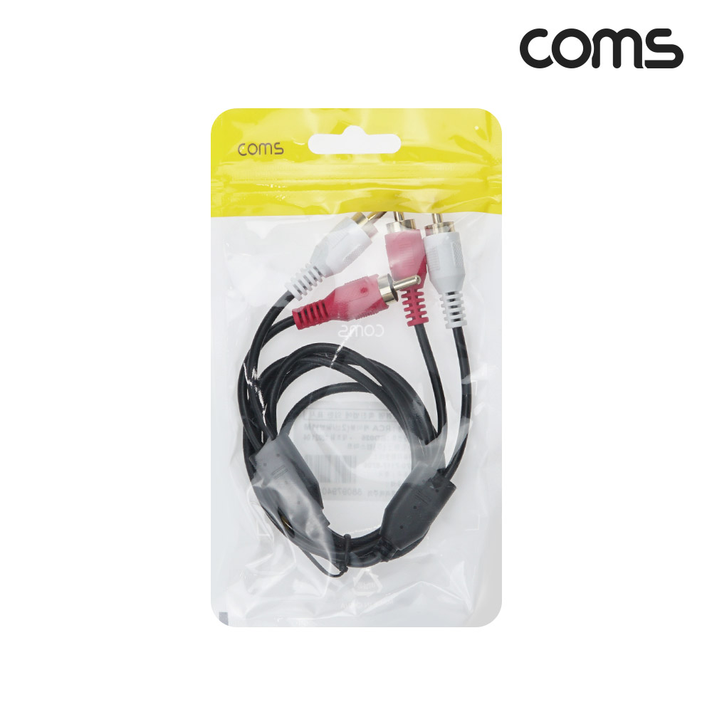 Coms RCA 2선 케이블 1m, 2RCA M to M