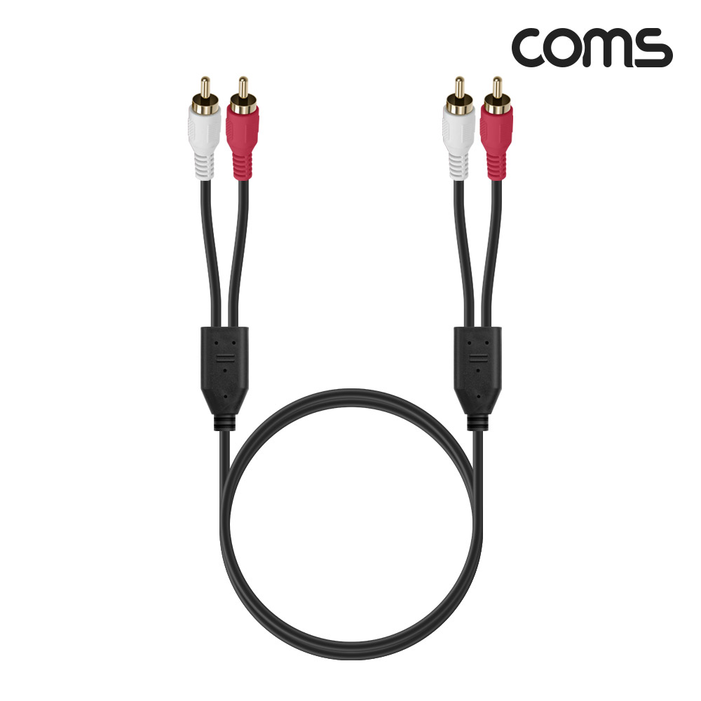 Coms RCA 2선 케이블 50cm, 2RCA M to M