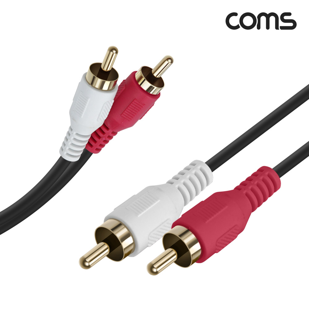 Coms RCA 2선 케이블 50cm, 2RCA M to M