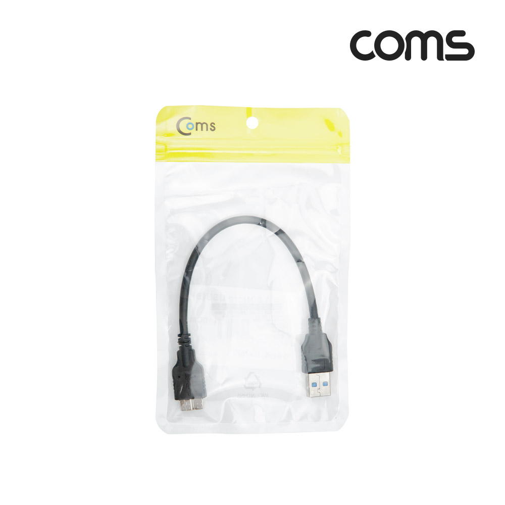 Coms USB 3.0 변환 케이블 10cm, 5Gbps 고속 전송, Type A(A 타입) M to micro Type B(마이크로 B 타입) M