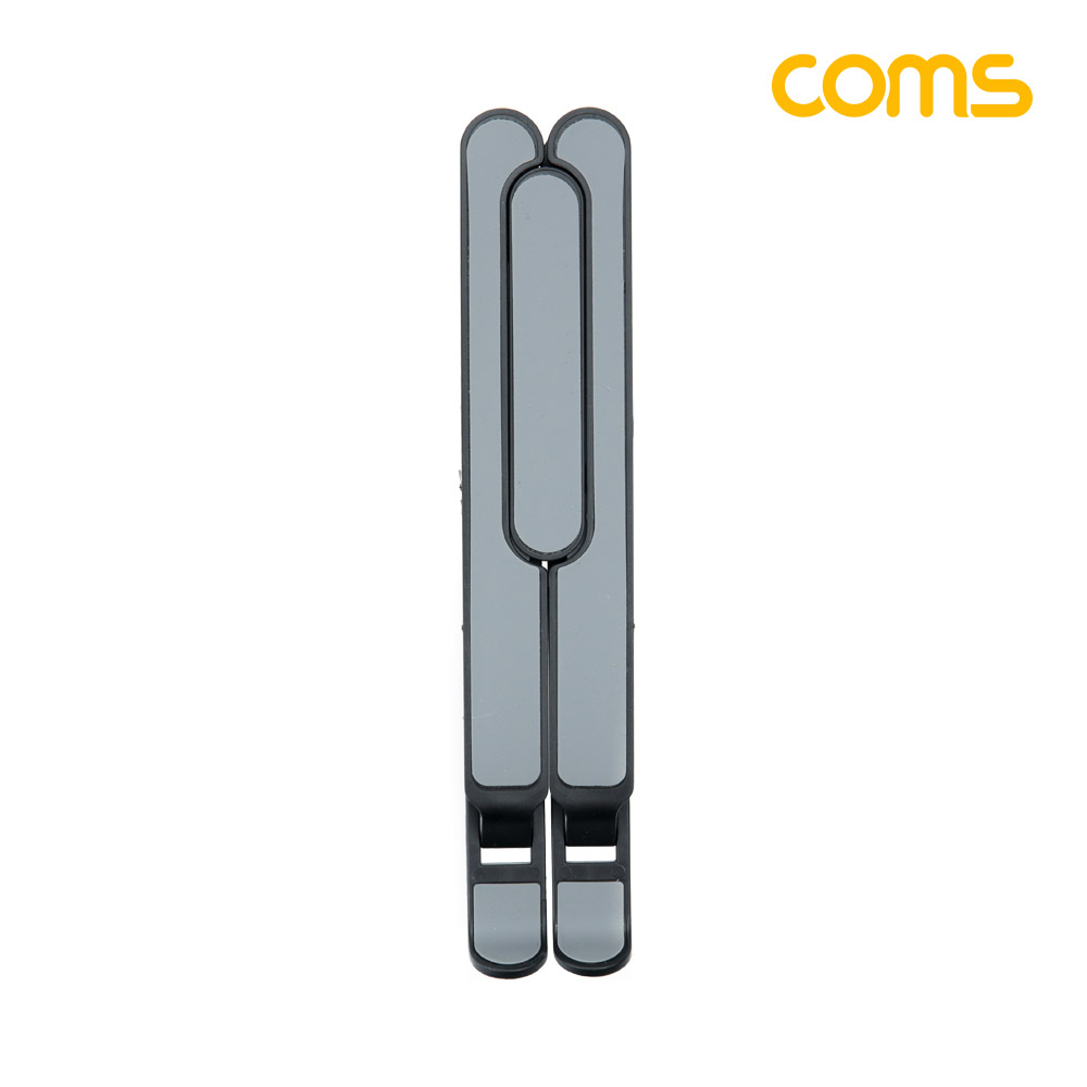 Coms 접이식 휴대용 노트북, 태블릿 스탠드 (거치대, 다용도, 받침대), 6단 각도 조절, 블랙