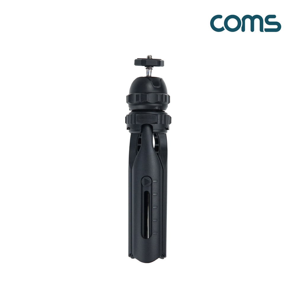 Coms 휴대용 미니 삼각대, 소형, 접이식, 5단 높이조절, 각도조절