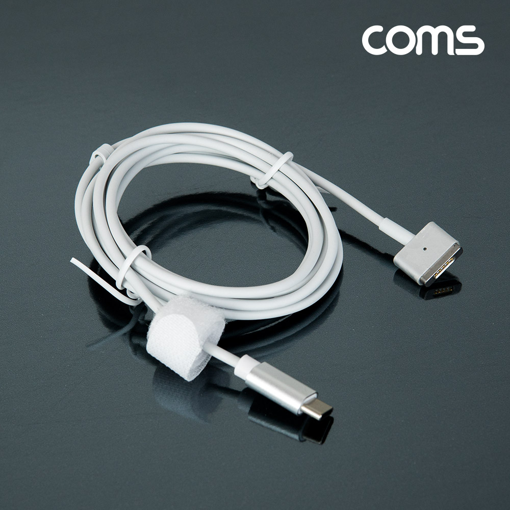 Coms USB 3.1 (Type C) M to 구형 노트북 마그네틱 충전 전원 케이블 1.8m, T형, 65-85W, PD 변환