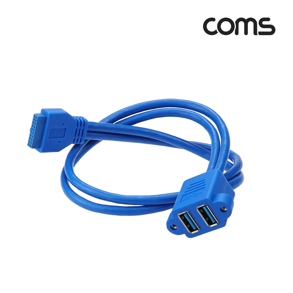 Coms USB 포트 3.0 케이블 / 20P to USB A(F) 2Port / 50cm