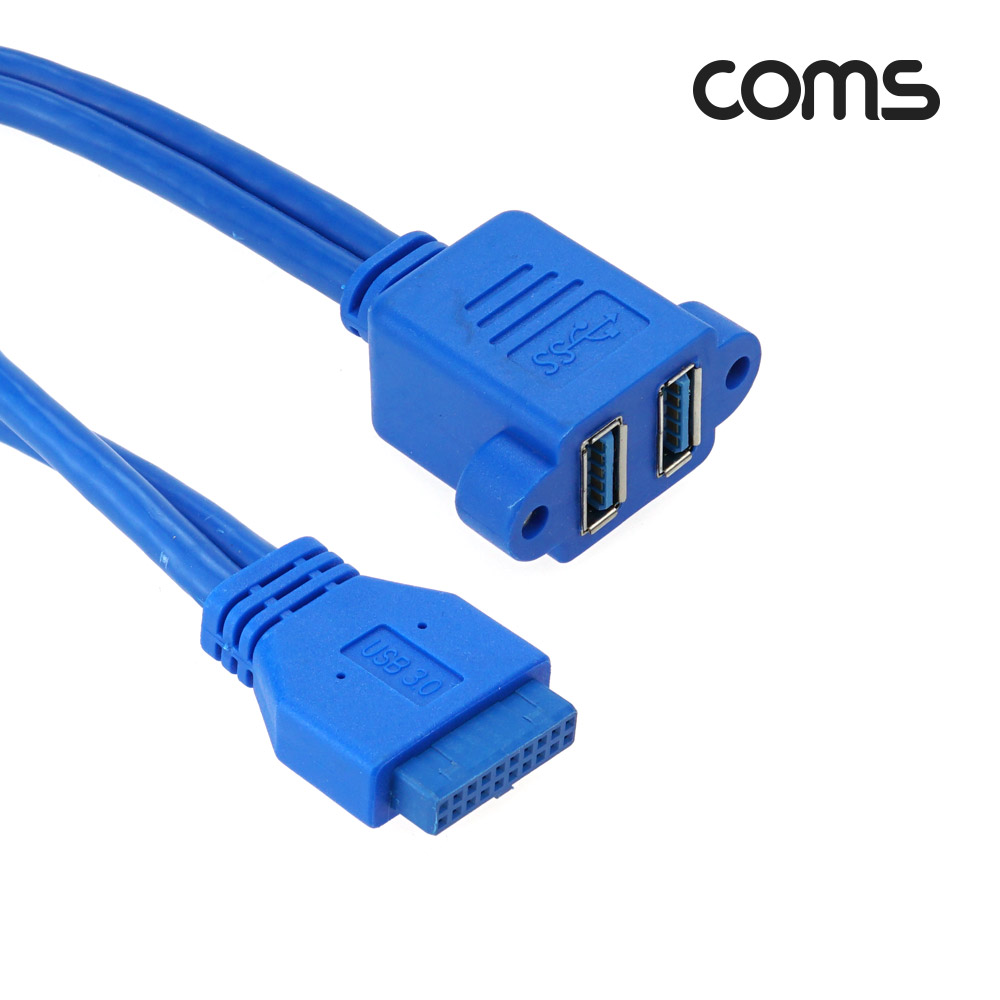 Coms USB 포트 3.0 케이블 / 20P to USB A(F) 2Port / 50cm