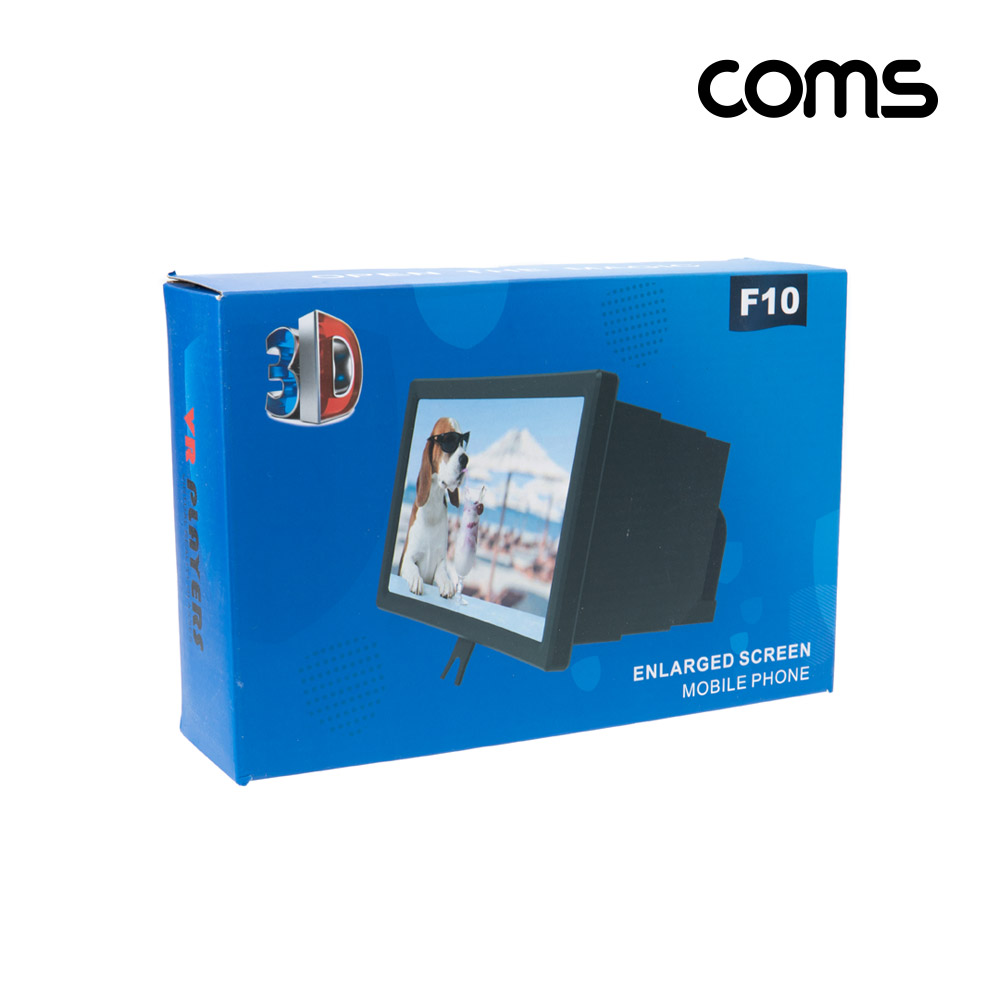 Coms 스마트폰 스크린 확대경, 접이식, 화면 확대, 돋보기, 영상 시청, Black