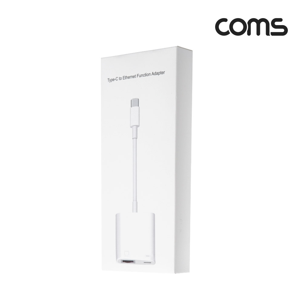 Coms USB 3.1 (Type C) , C타입 컨버터(RJ45), RJ45 Ethernet LAN Network Adapter, 유선 랜 인터넷 컨버터