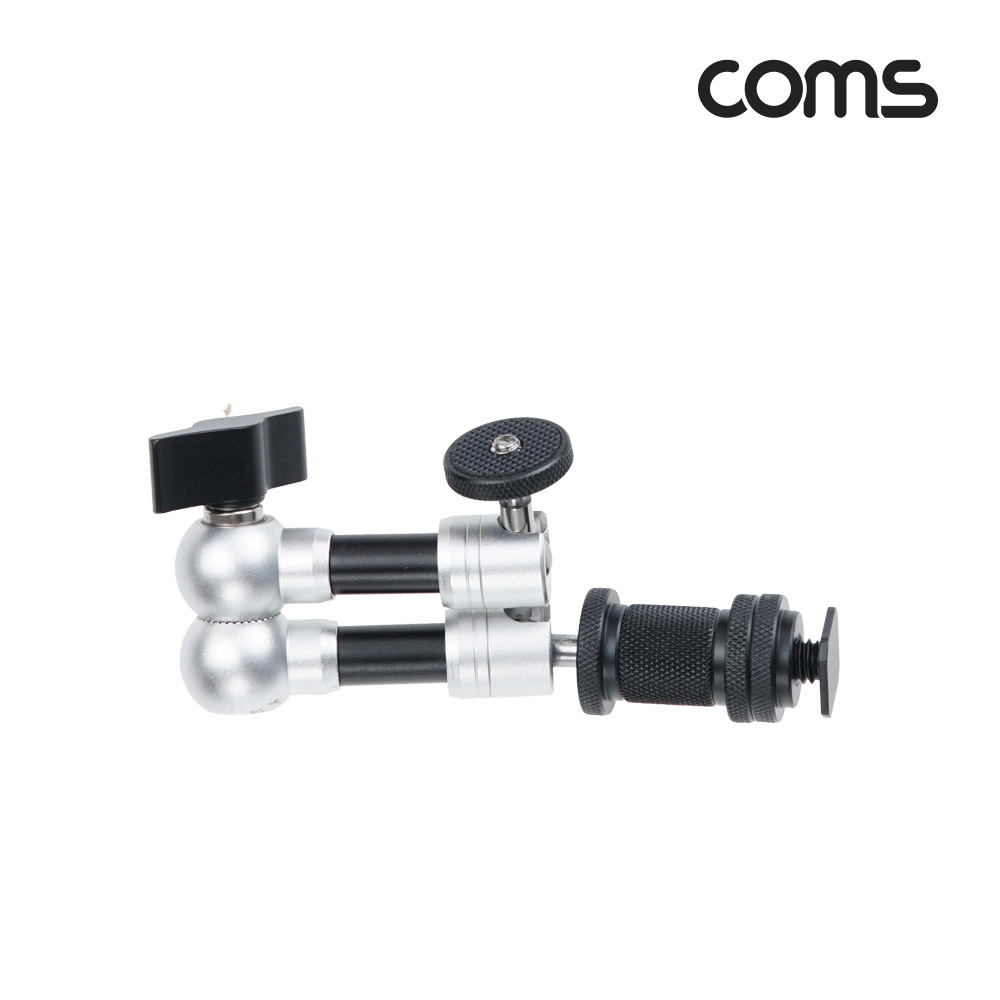 Coms 3관절 카메라 조작 마운트 소형, 촬영용 고정 가이드, 핫슈, 스크류, 꺾임(꺽임) 거치대