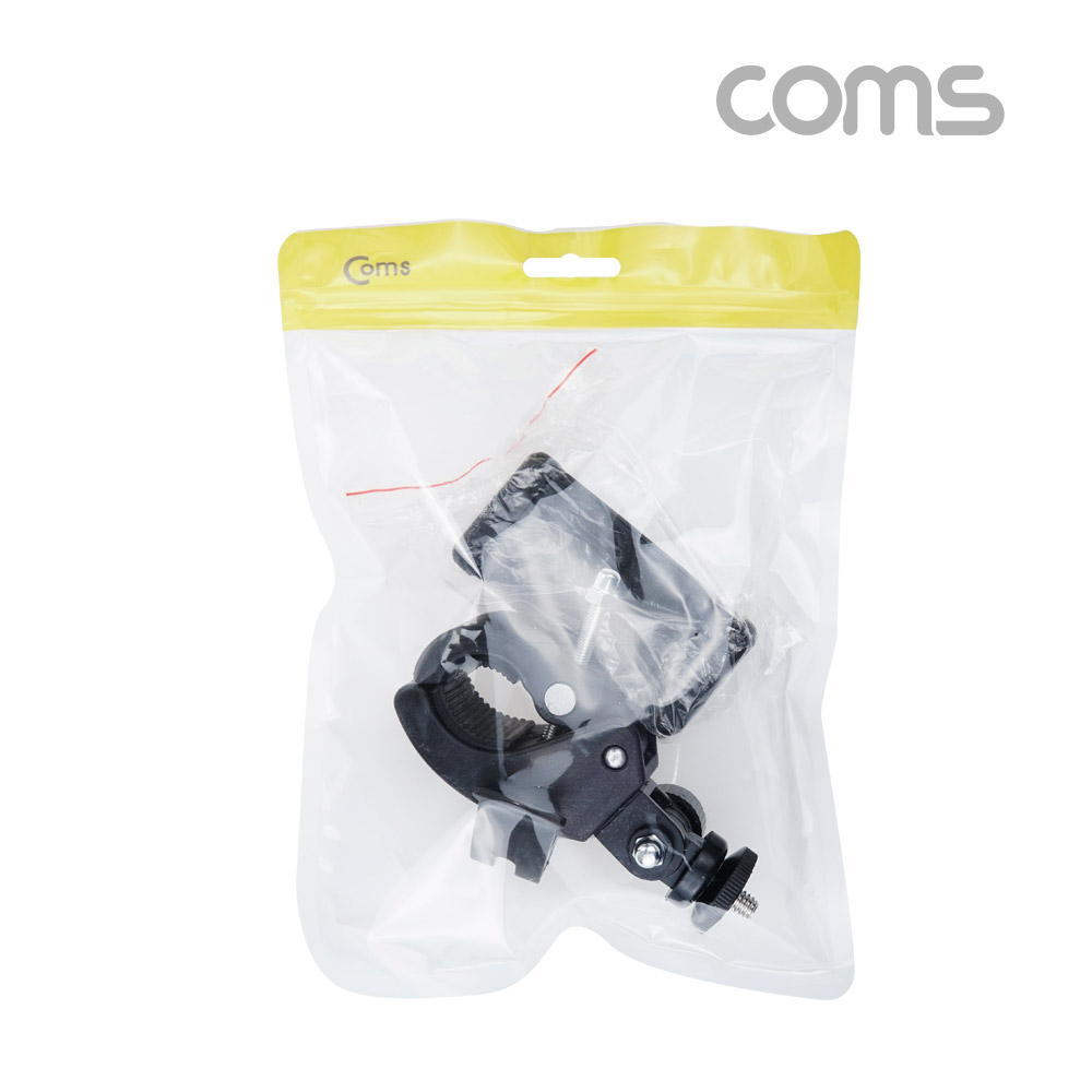 Coms 스마트폰 집게형 거치대, 클램프, 스탠드 연결(촬영 카메라, 조명 등), 나사 고정 집게, 추가 거치