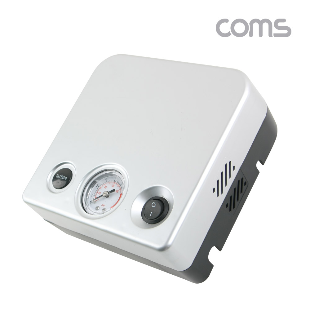 Coms 레저 캠핑용 에어펌프, 에어매트 공기펌프, 콤프레셔 (타이어 에어 보충) 에어펌프, 차량용, 시가전원