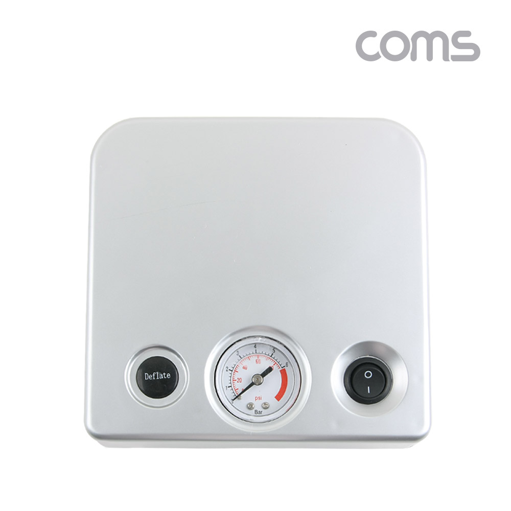 Coms 레저 캠핑용 에어펌프, 에어매트 공기펌프, 콤프레셔 (타이어 에어 보충) 에어펌프, 차량용, 시가전원