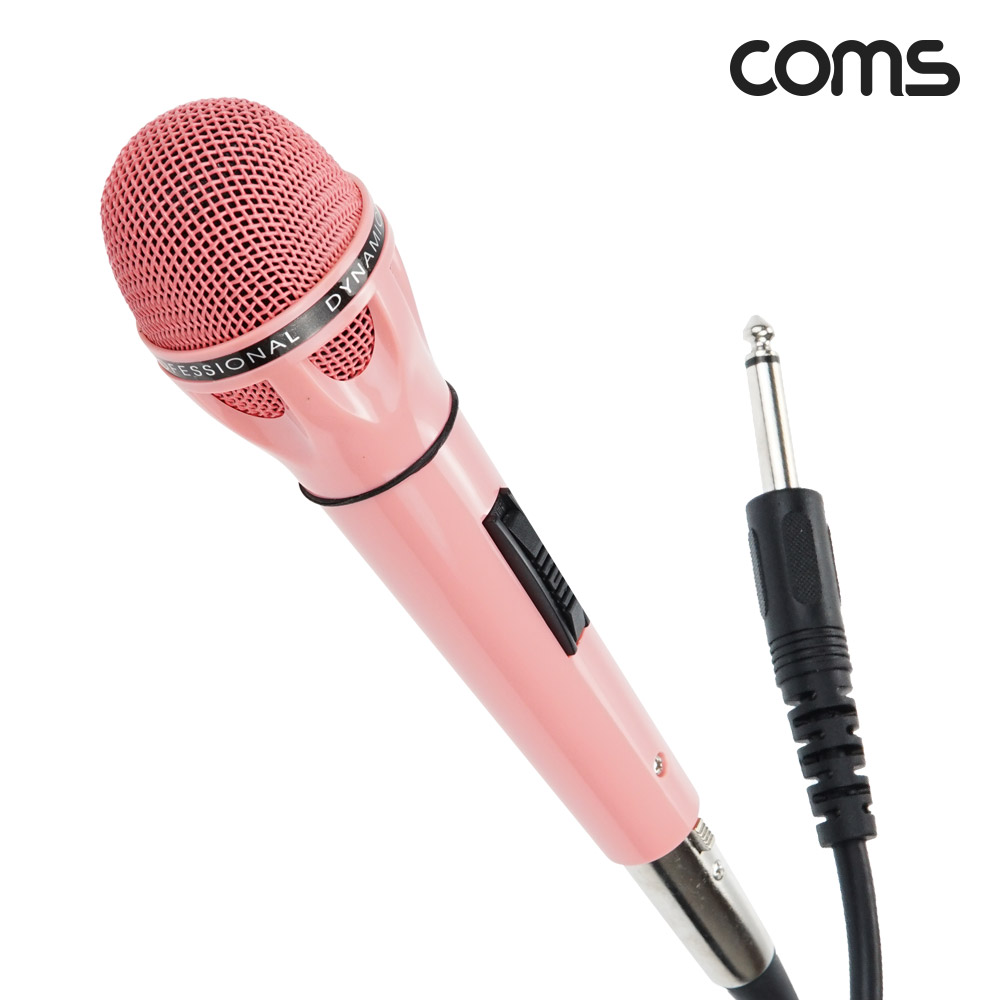 Coms 고감도 다이나믹 유선 마이크 6.3mm Pink