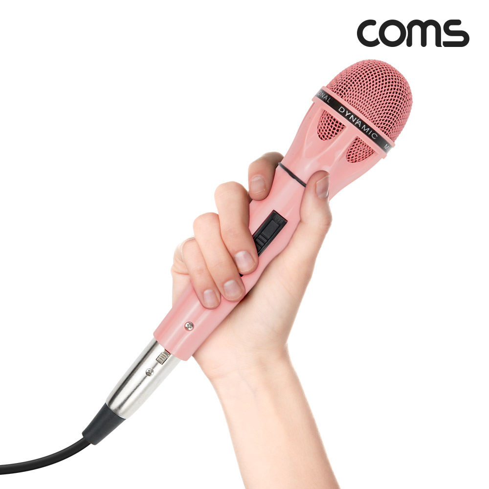 Coms 고감도 다이나믹 유선 마이크 6.3mm Pink