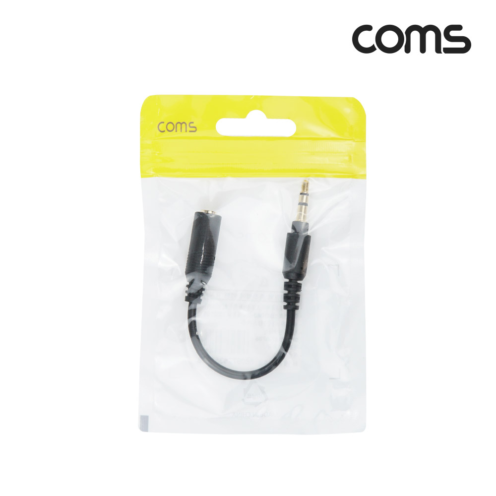 Coms 스테레오 2극 마이크 to 3극 케이블, 젠더, 10cm, AUX, stereo 3.5, 마이크 연결, 변환