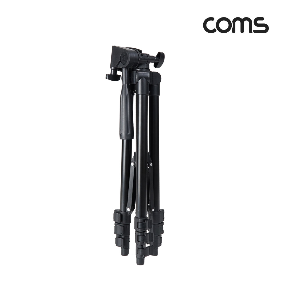 Coms 접이식 카메라(DSLR/미러리스) 삼각대, 최대 102cm, 거치대, 스탠드, 스마트폰 고정 가이드