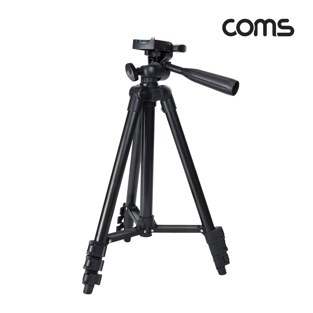 Coms 접이식 카메라(DSLR/미러리스) 삼각대, 최대 102cm, 거치대, 스탠드, 스마트폰 고정 가이드