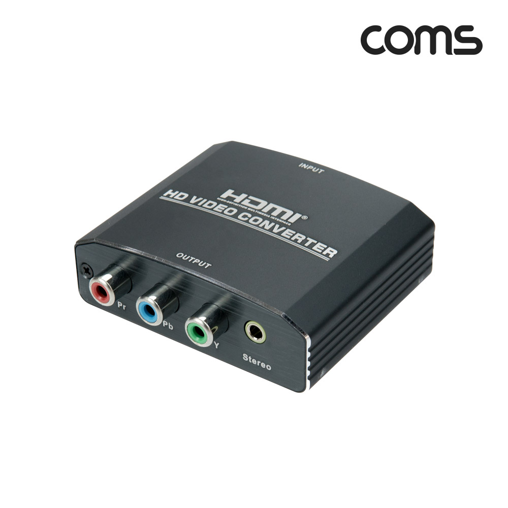 Coms HDMI to 컴포넌트 컨버터, YPbPR + 스테레오 3.5mm, 구형 아날로그 변환, 2RCA to Stereo 케이블 제공