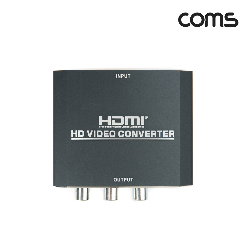Coms HDMI to 컴포넌트 컨버터, YPbPR + 스테레오 3.5mm, 구형 아날로그 변환, 2RCA to Stereo 케이블 제공