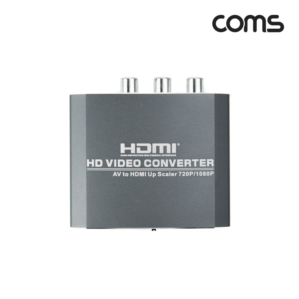 Coms AV to HDMI 컨버터, 3RCA -> HDMI + 오디오, 스테레오 3.5mm, 1080P, 720P, CVBS, L/R