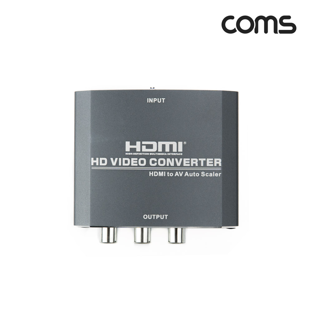 Coms HDMI to AV 컨버터, HDMI -> 3RCA + 오디오, 스테레오 3.5mm, PAL/NTSC, CVBS, L/R