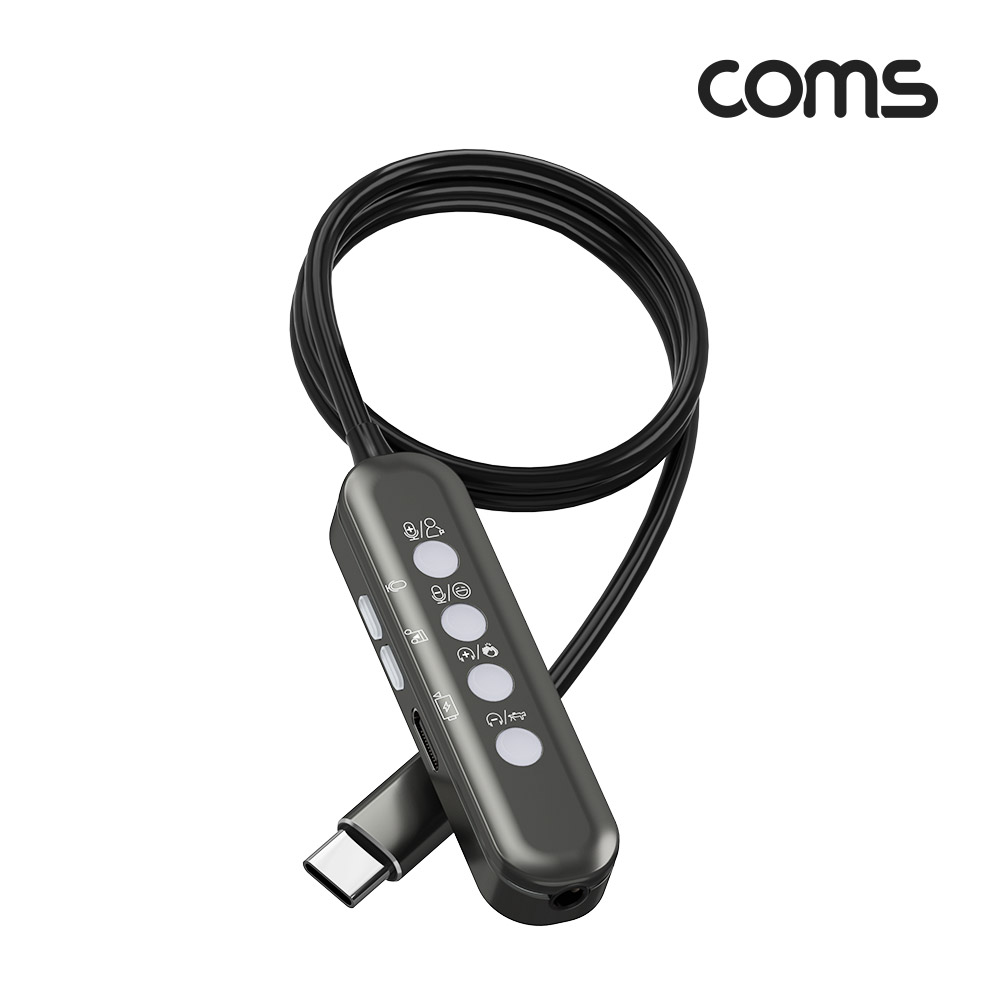 Coms USB 3.1 (Type C), C타입 미니 믹서, 소형 사운드 카드 (음성 변조, 사운드 이펙트, EQ 이퀄라이저) 노래방, 1인 미디어 라이브 스트리밍, 게임 (스테레오 분배 젠더, 케이블, 마이크 세트)
