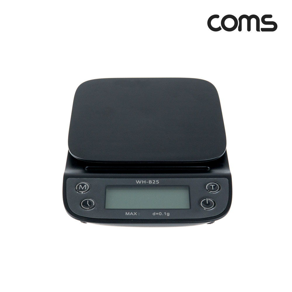 Coms 디지털 주방저울, 전자저울, 영점기능, 측정단위, 타이머&스톱워치, 자동전원종료, 절전기능, 요리 베이커리 커피 드립