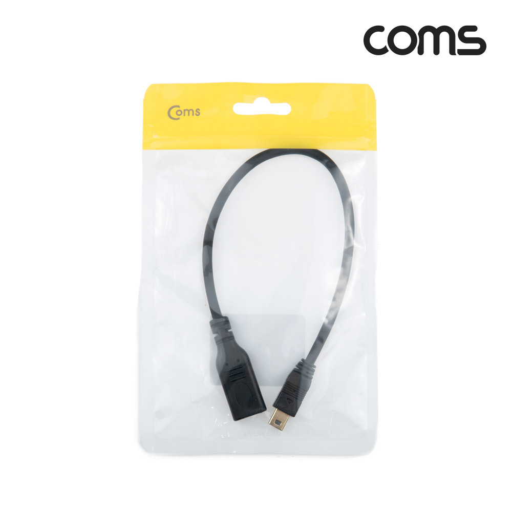 Coms USB 3.1(Type C) to Mini 5Pin 변환 케이블 젠더 20cm, C타입 F to 미니 5핀 M 변환