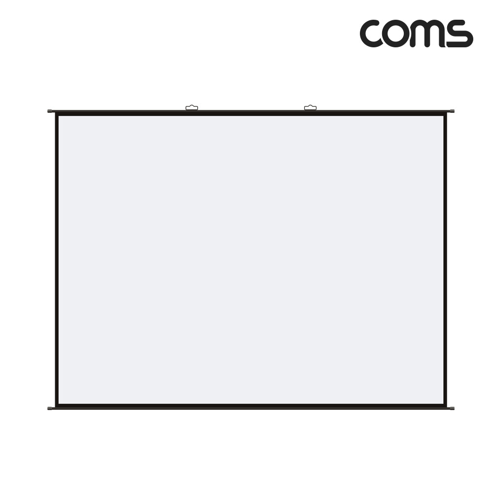 Coms 빔프로젝터 족자형 스크린 120형, 4:3 비율, 대형, 가정용, 캠핑용, 야외용, 실내용