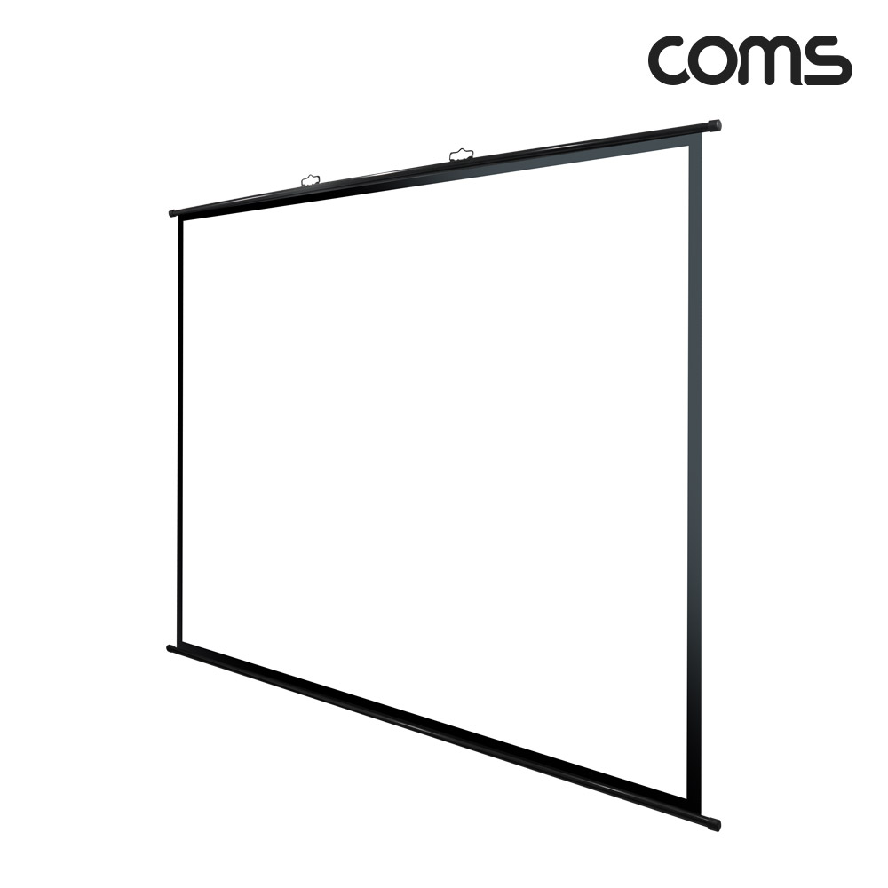 Coms 빔프로젝터 족자형 스크린 120형, 4:3 비율, 대형, 가정용, 캠핑용, 야외용, 실내용