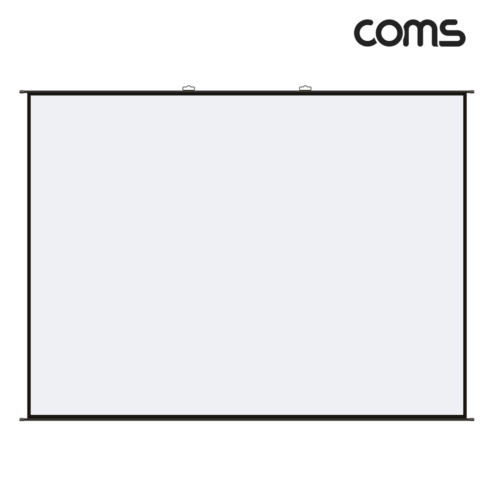 Coms 빔프로젝터 족자형 스크린 150형, 4:3 비율, 대형, 가정용, 캠핑용, 야외용, 실내용