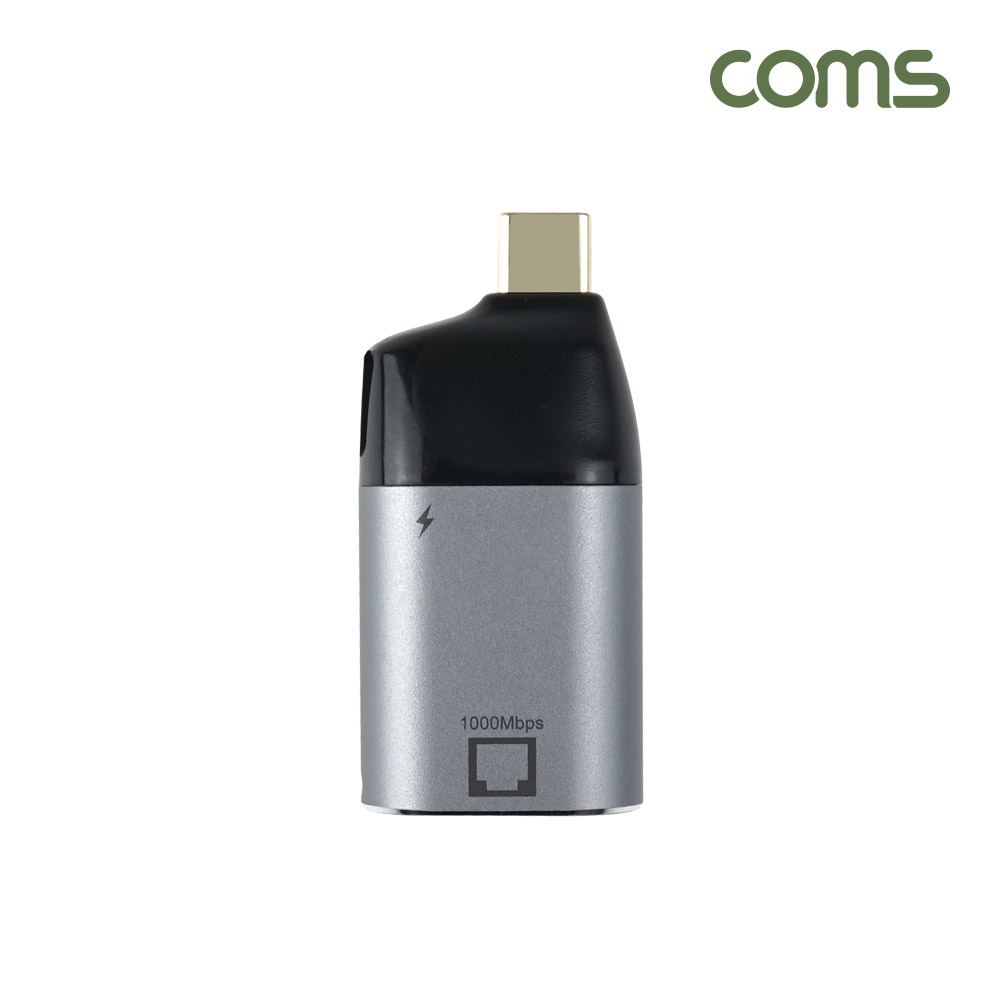 Coms USB 3.1(Type C) to RJ45 컨버터, 변환 젠더, C타입 to Giga LAN RJ45, 이더넷 기가 랜, Ethernet Adapter