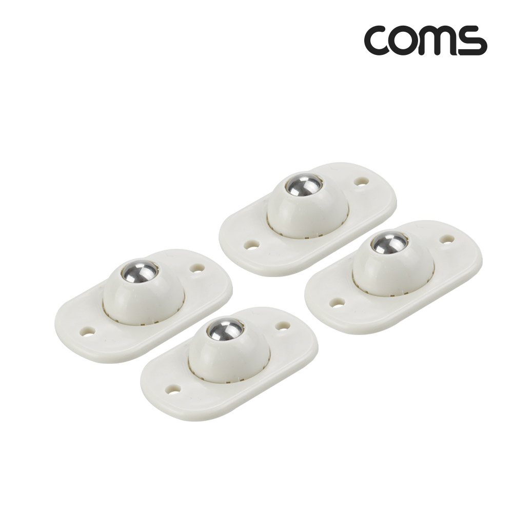 Coms 접착식 볼캐스터 4개입, 이동형 바퀴볼, 볼트랜스퍼, 스티커 부착 설치 가능