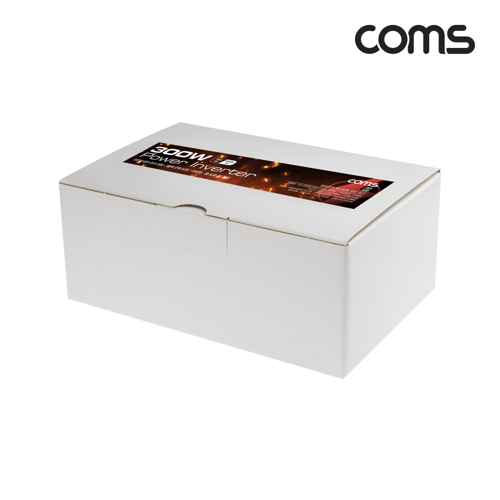 Coms 순수정현파 차량용 300W 파워 인버터, 캠핑용 시거잭 전원 충전기(야외 파티, 캠핑, 여행, 차박 등), DC12V to AC220V 콘센트